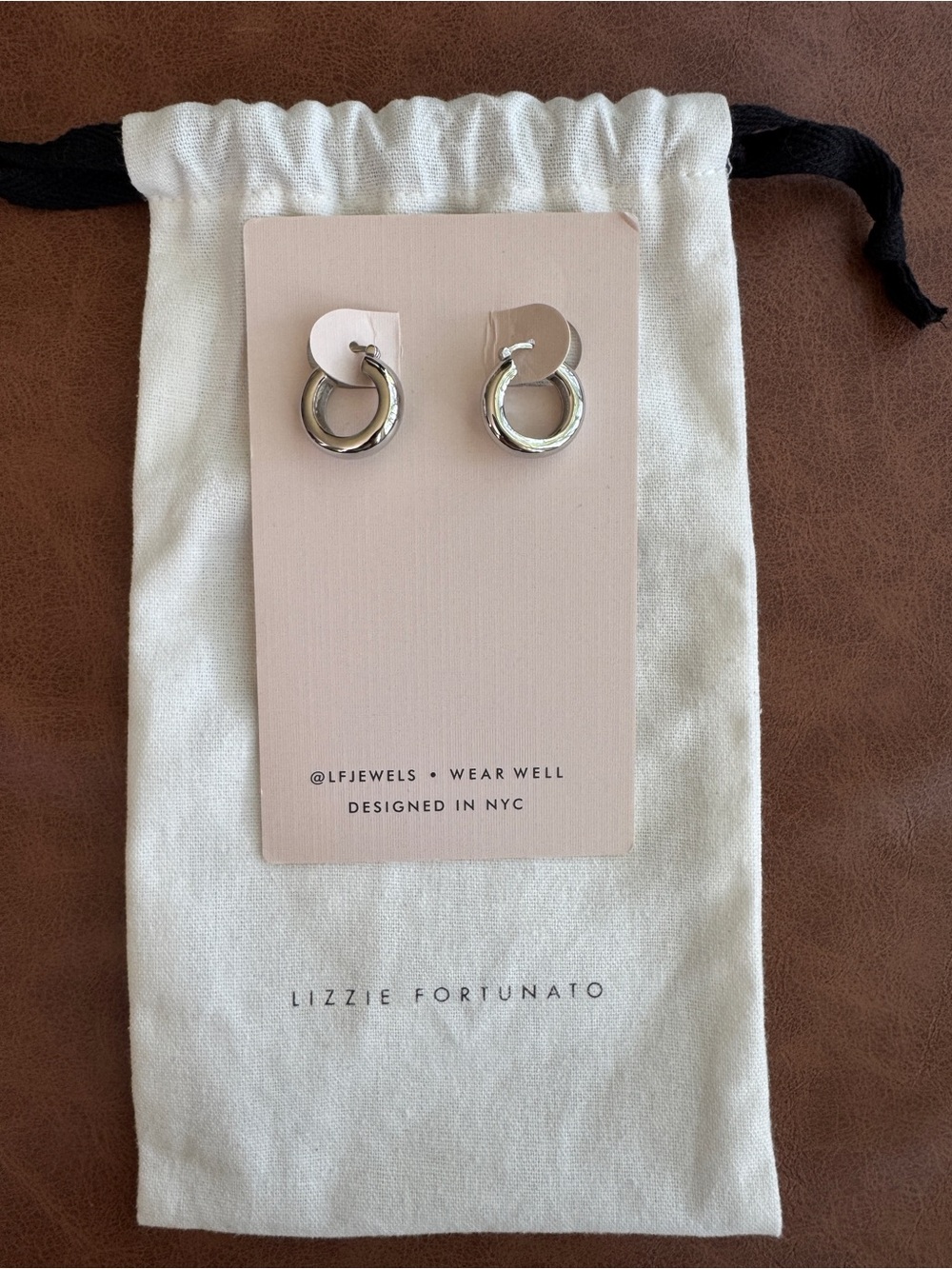 Lizzie Fortunato Medium Silver Mood Hoops